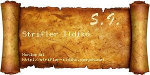 Strifler Ildikó névjegykártya